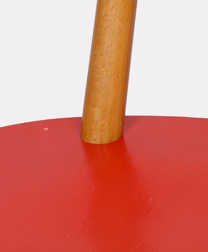 Pair of red chairs for manufacturer Ton, 1960