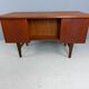 Scandinavian modern teak desk with backside book shelving, 1960, Denmark