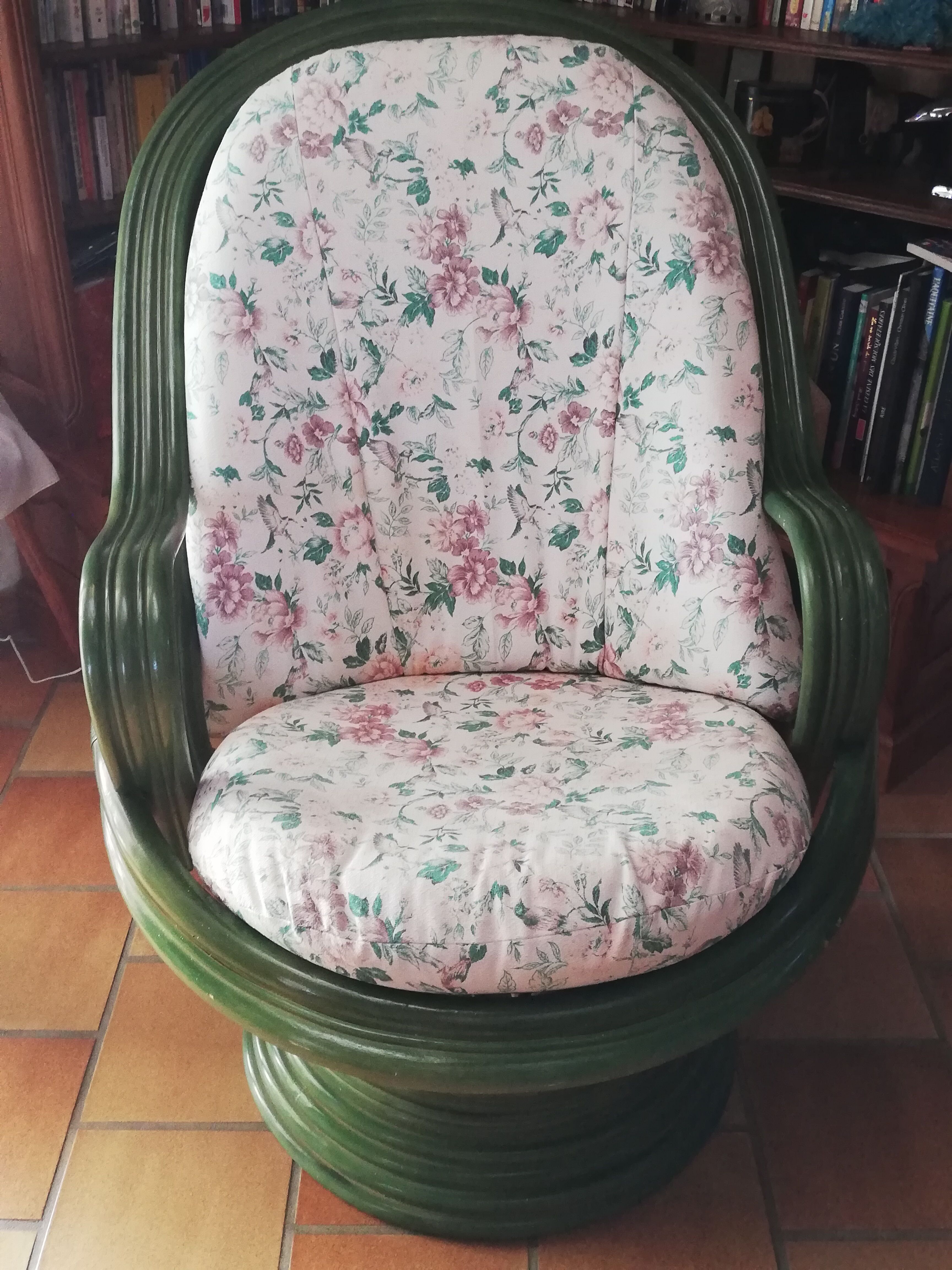 Rocking chair structure bambou
