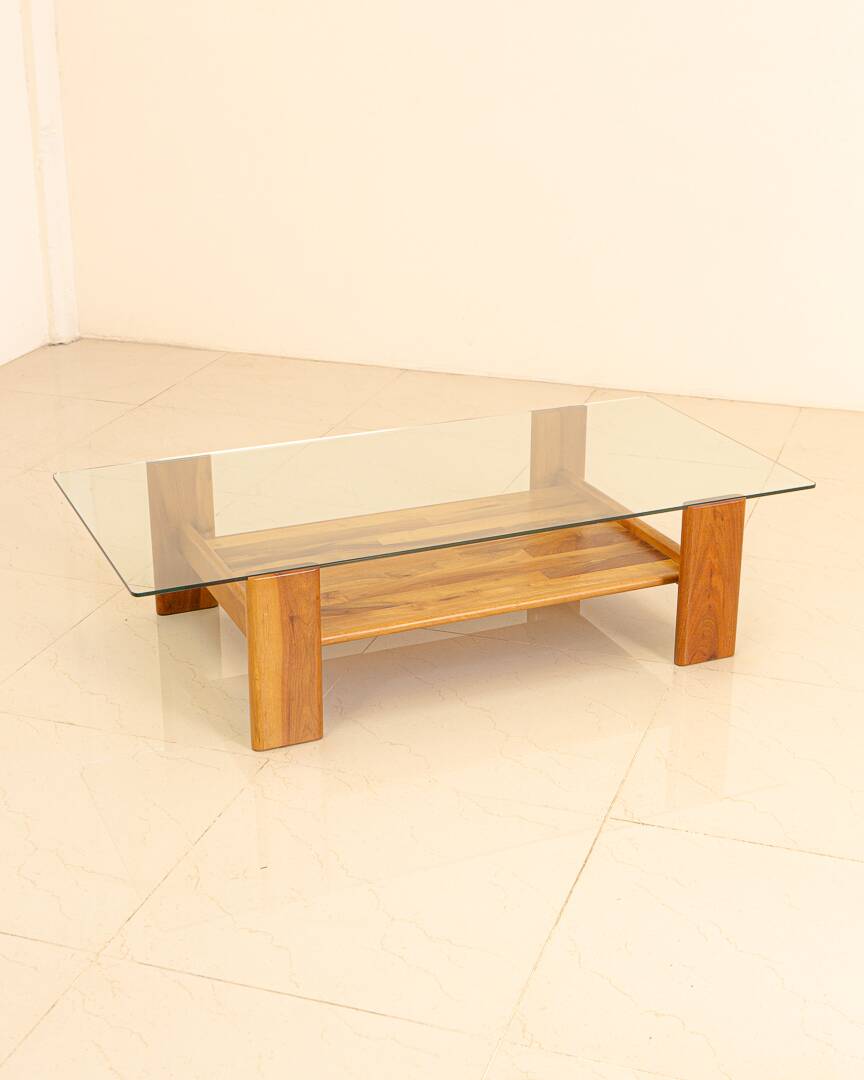 "Sapporo" walnut coffee table by Mario Marenco for Mobil Girgi 70's