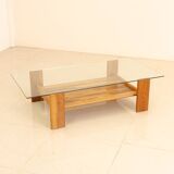 "Sapporo" walnut coffee table by Mario Marenco for Mobil Girgi 70's