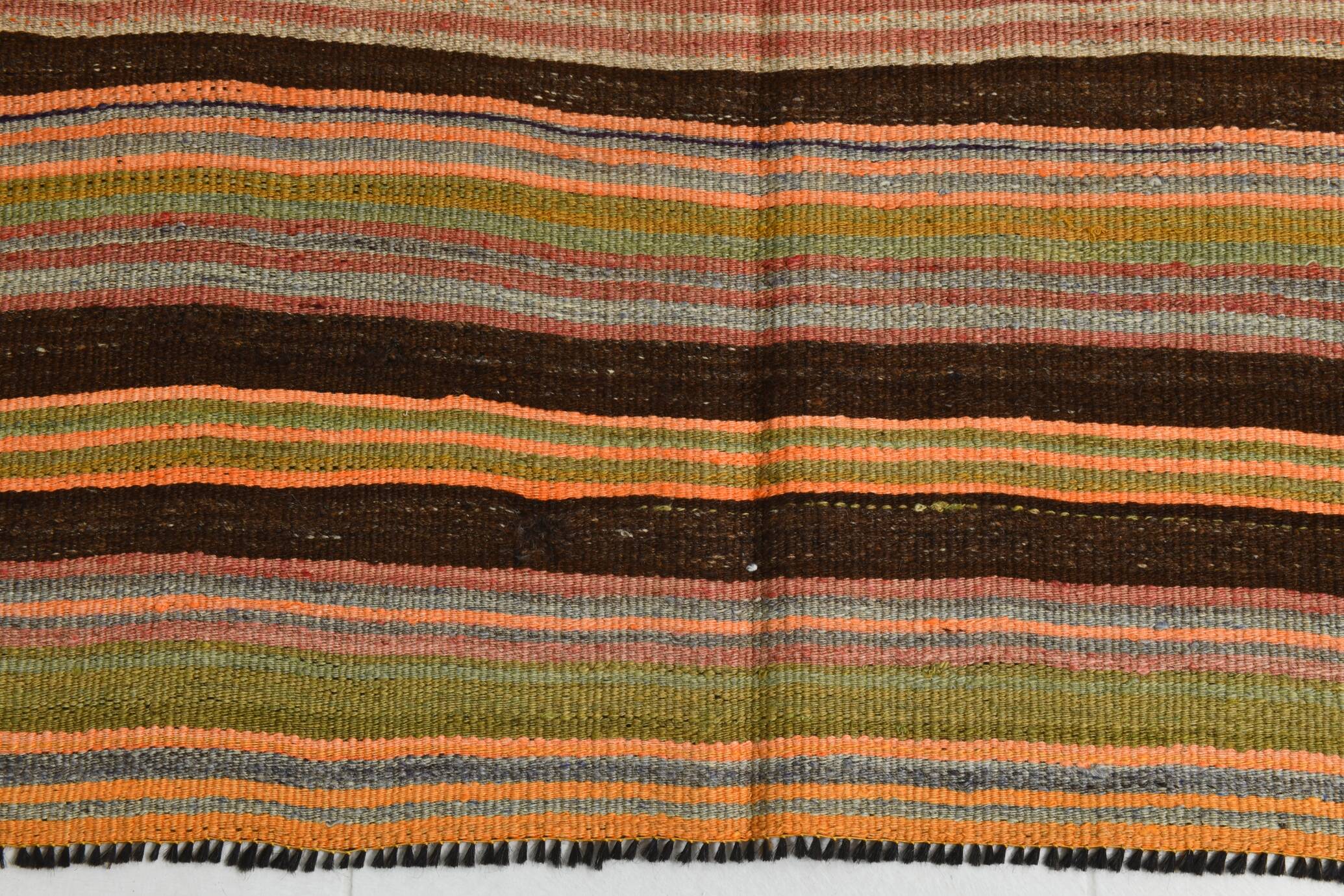 4x7 Rug For Farmhouse Room Vintage Kilim Rug, 139x215Cm