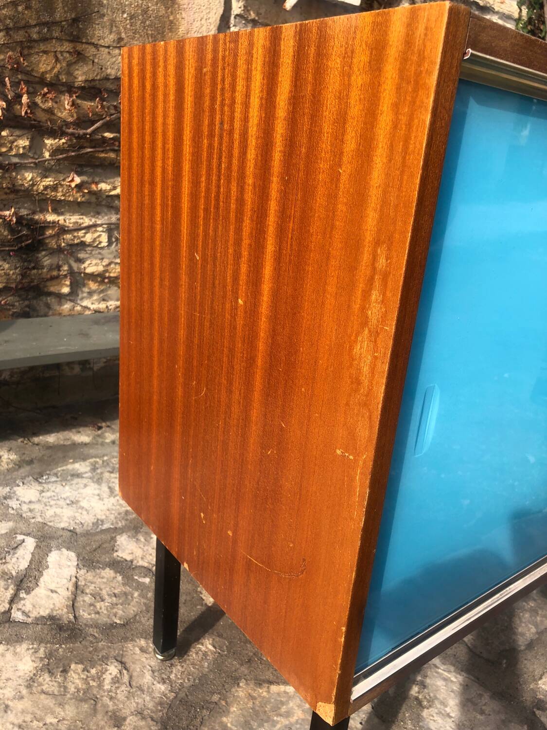 Sideboard with sliding glass doors