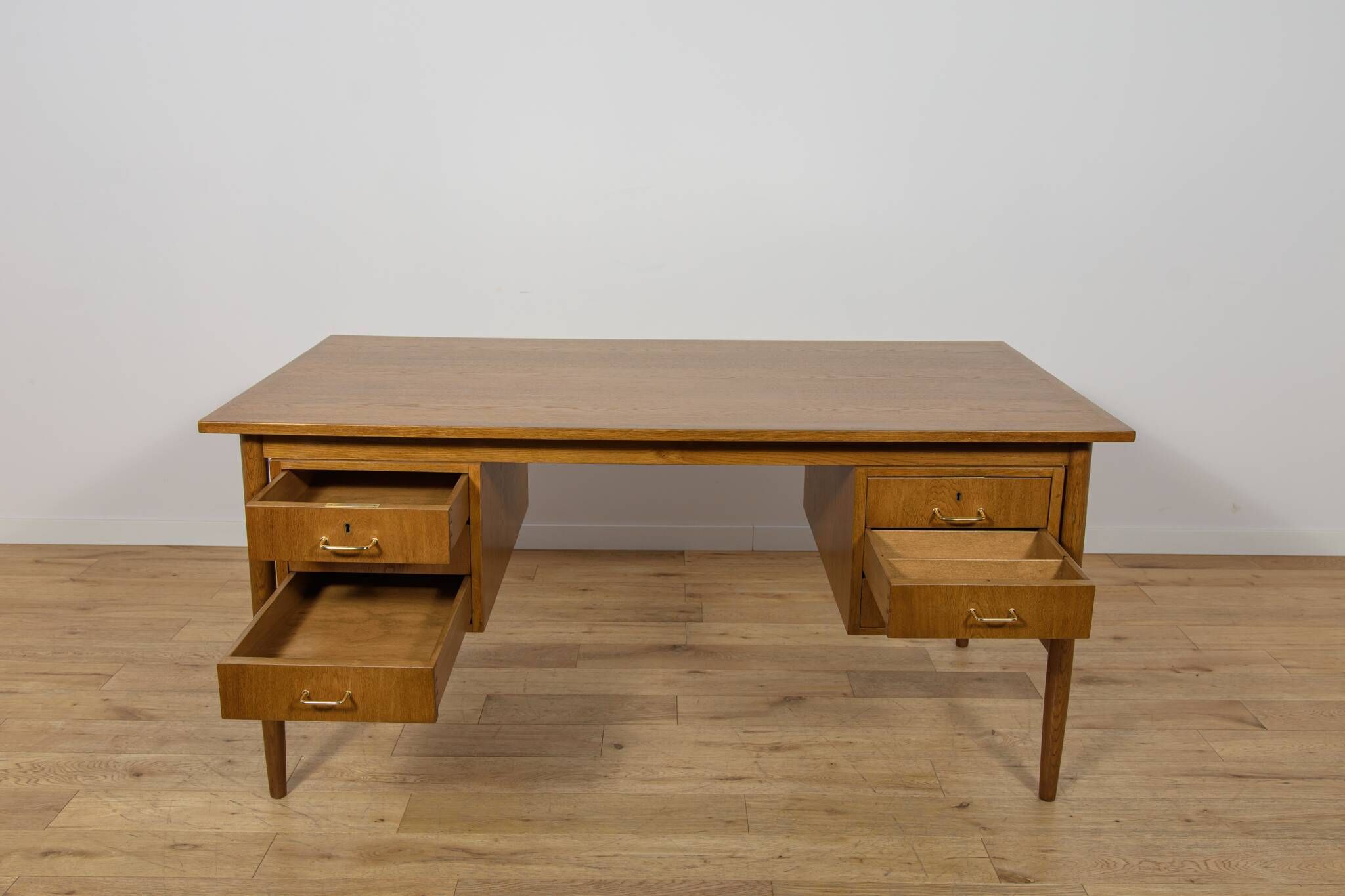 Mid-Century Oak Executive Desk, Denmark, 1960s