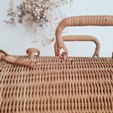 Old rattan trunk