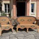 Vintage rattan garden furniture