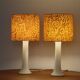 Pair of glass lamps by Luxus, Sweden 1970