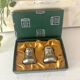 French pewter salt and pepper shakers set Etains du Manoir with origin