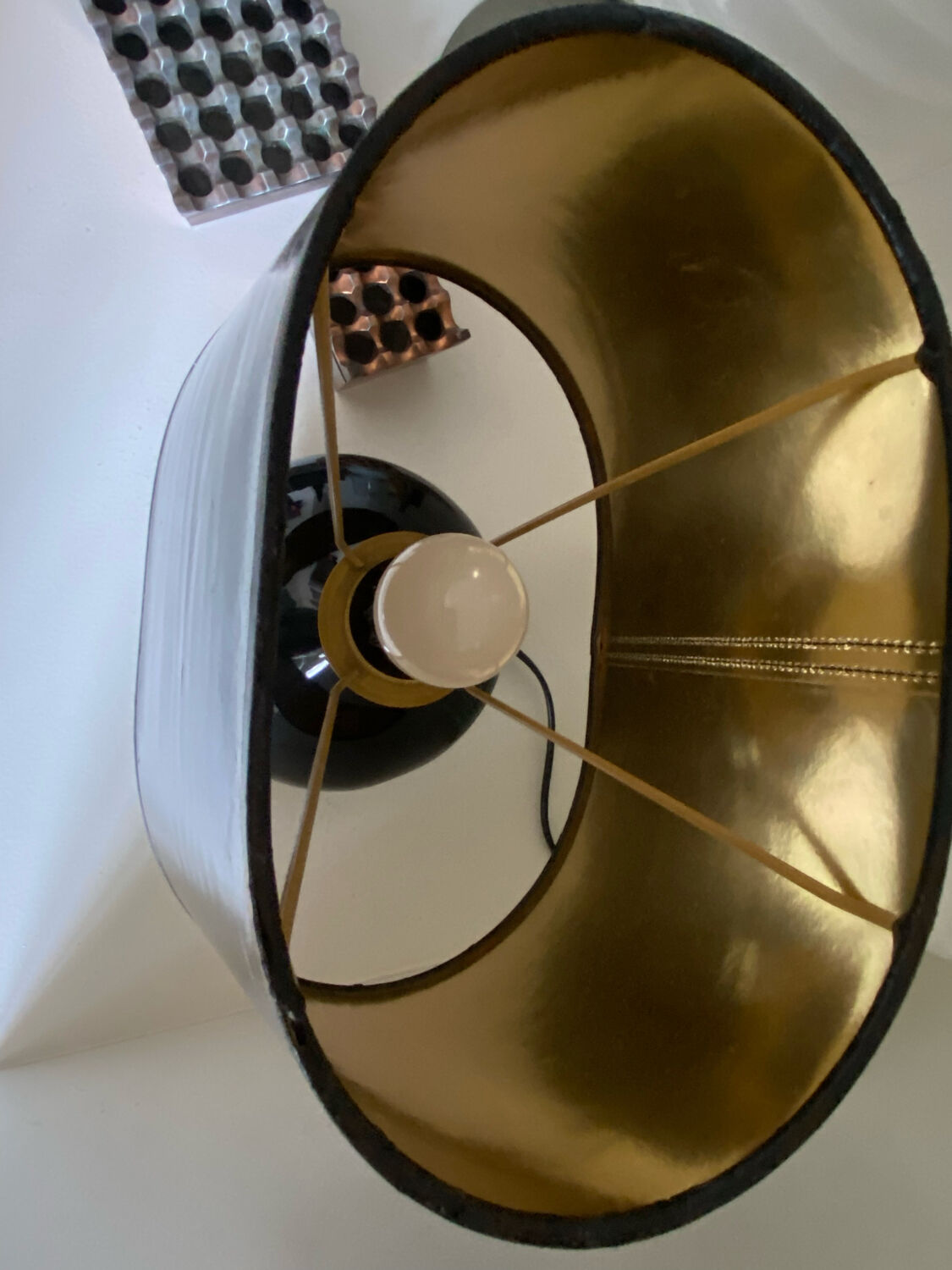 Black ceramic lamp max idlas antique