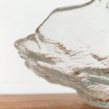 Vintage frosted glass bowl, 1970s.