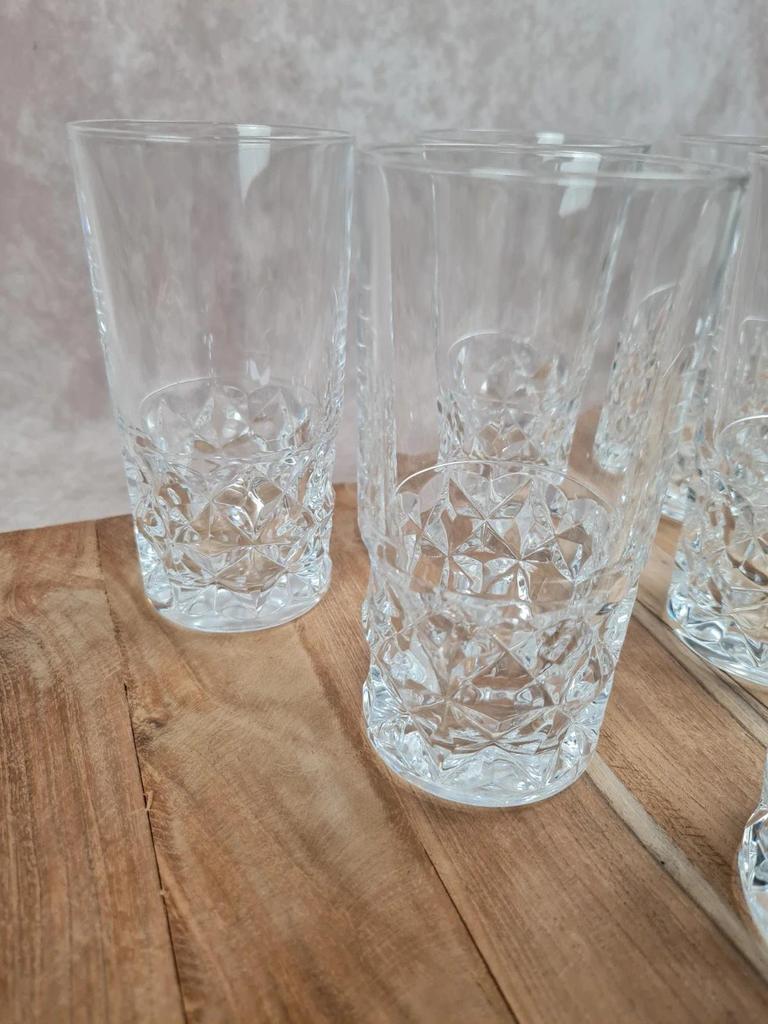 Set of 6 Cristal d’Arques glasses – Sully model – height 14 cm