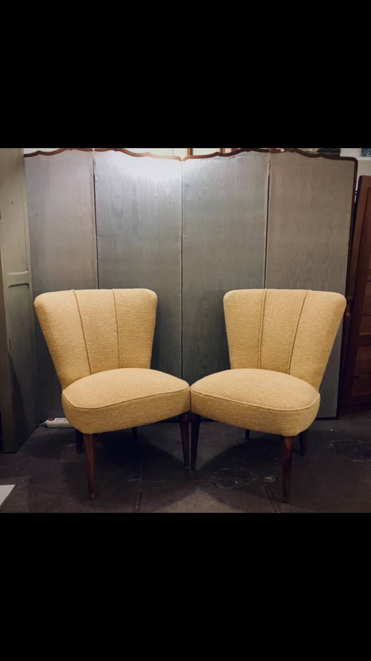 Paire de chaises cocktails vintage année 50