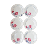 Lot de 6 assiettes plates "boulogne" Digoin Sarreguemines