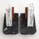 Art Deco marble bookends