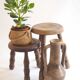 Spiral leg tripod stool