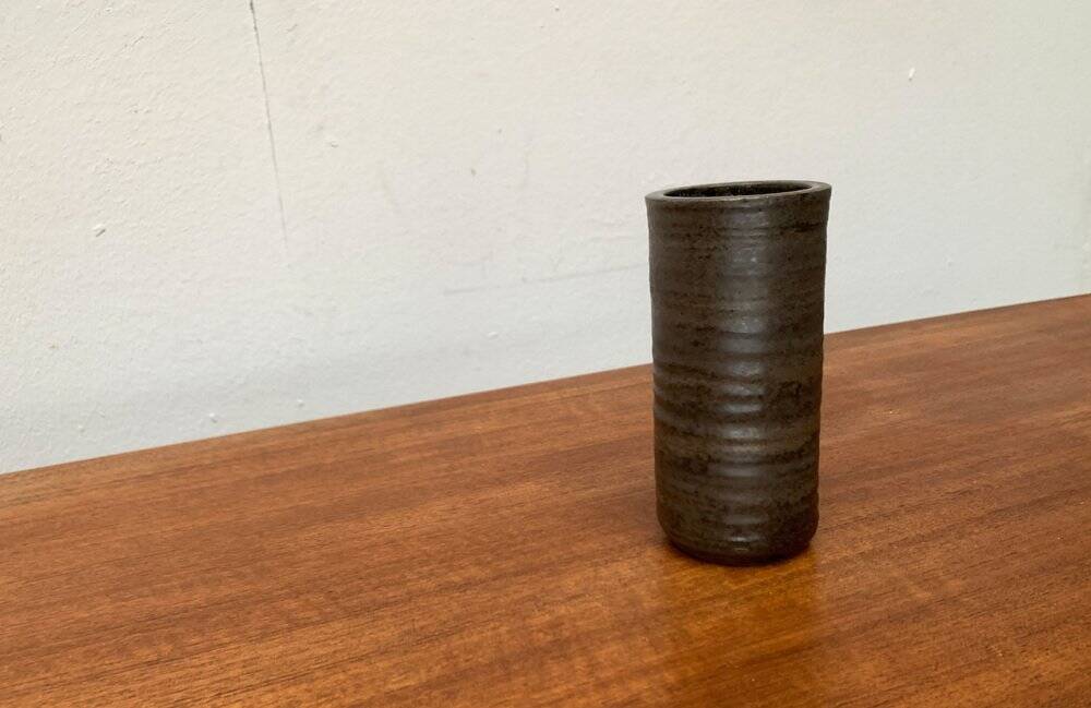 Vase de poterie de studio brutaliste allemand du milieu du siècle de Petra Töpferei, années 1960