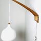 Model 705 Wall Lamp In Teak And Opaline Glass By Uno & Östen Kristiansson For Luxus, Sweden 1960S