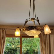 Art Deco Degué Chandelier