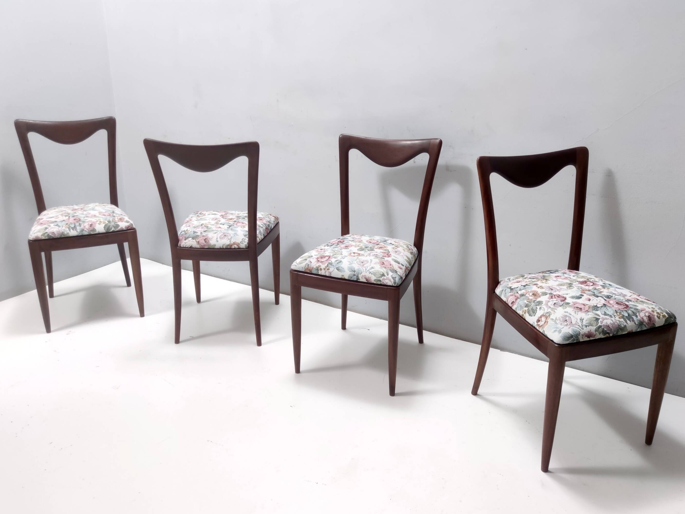 Vintage 1950s Set of Four Chairs by Carlo Enrico Rava, Made in Italy