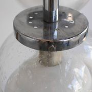 Lustre à quatre bras en verre de Murano chromé de Gaetano Sciolari, années 1970