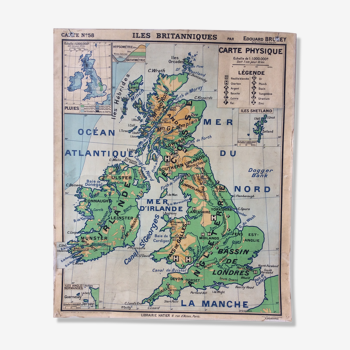 Carte géographique vintage