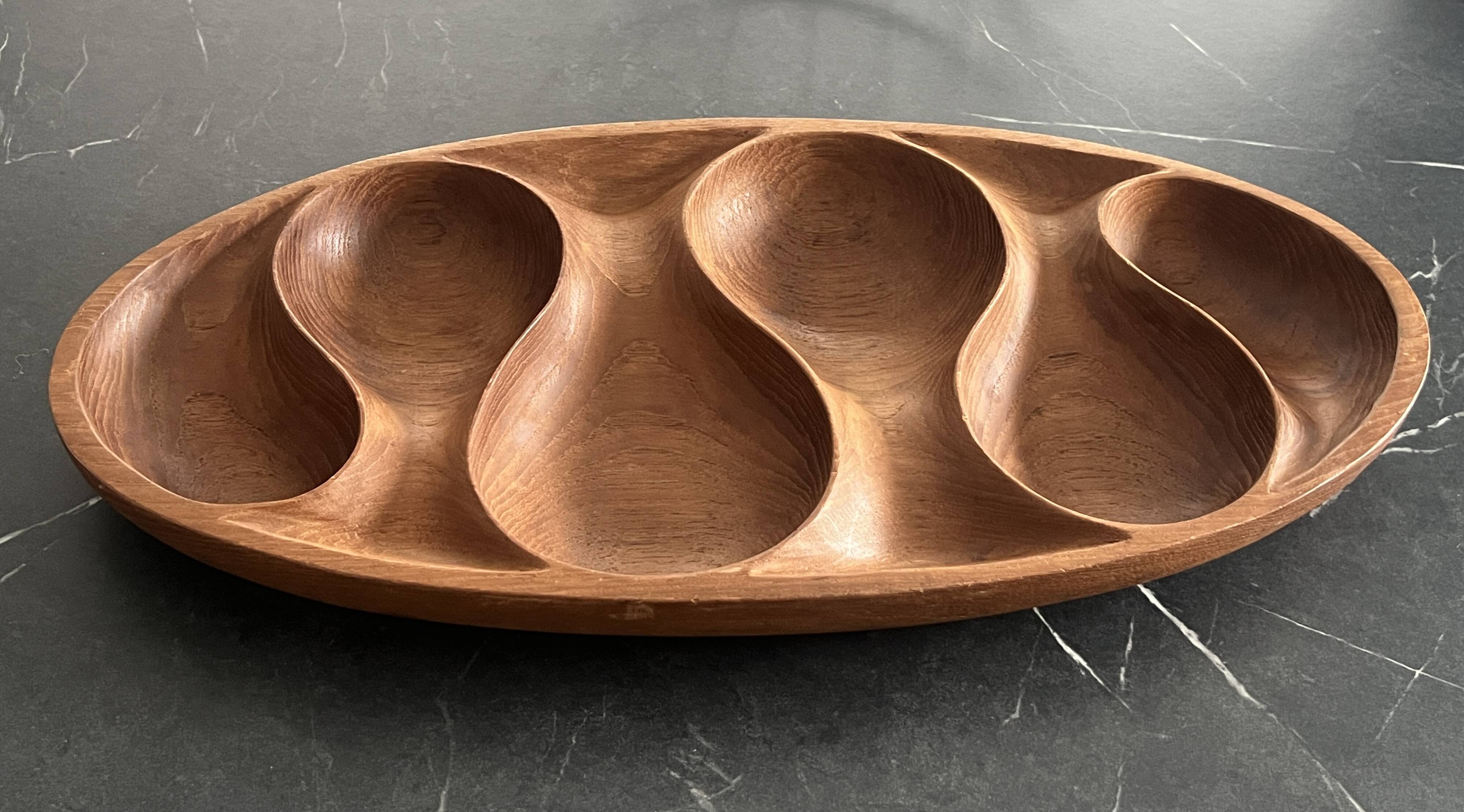 Vintage Laur Jensen Teak Wood Tray 1960