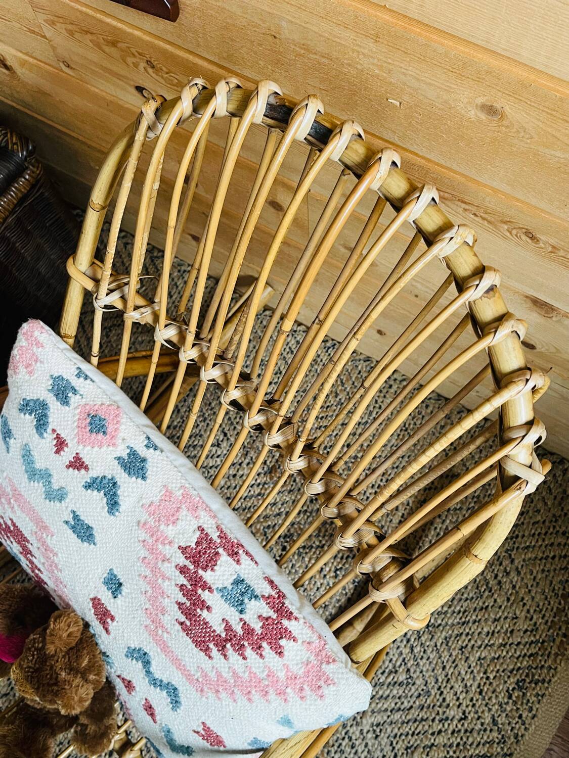 Children's rattan rocking chair