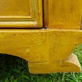 Old bohemian chest of drawers from the 30s with its floral prints in solid wood