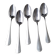 Set of 5 silver-plated metal soup spoons, Uniplat model