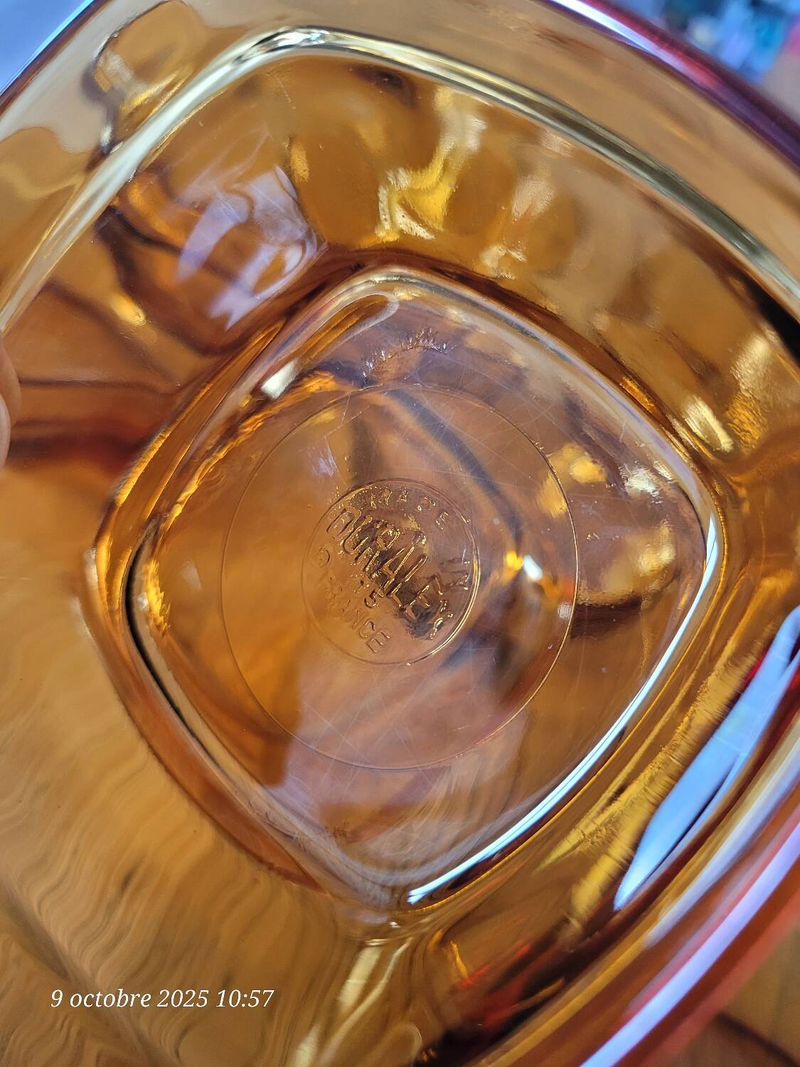 9 coupelles carrées vintage en verre fumé