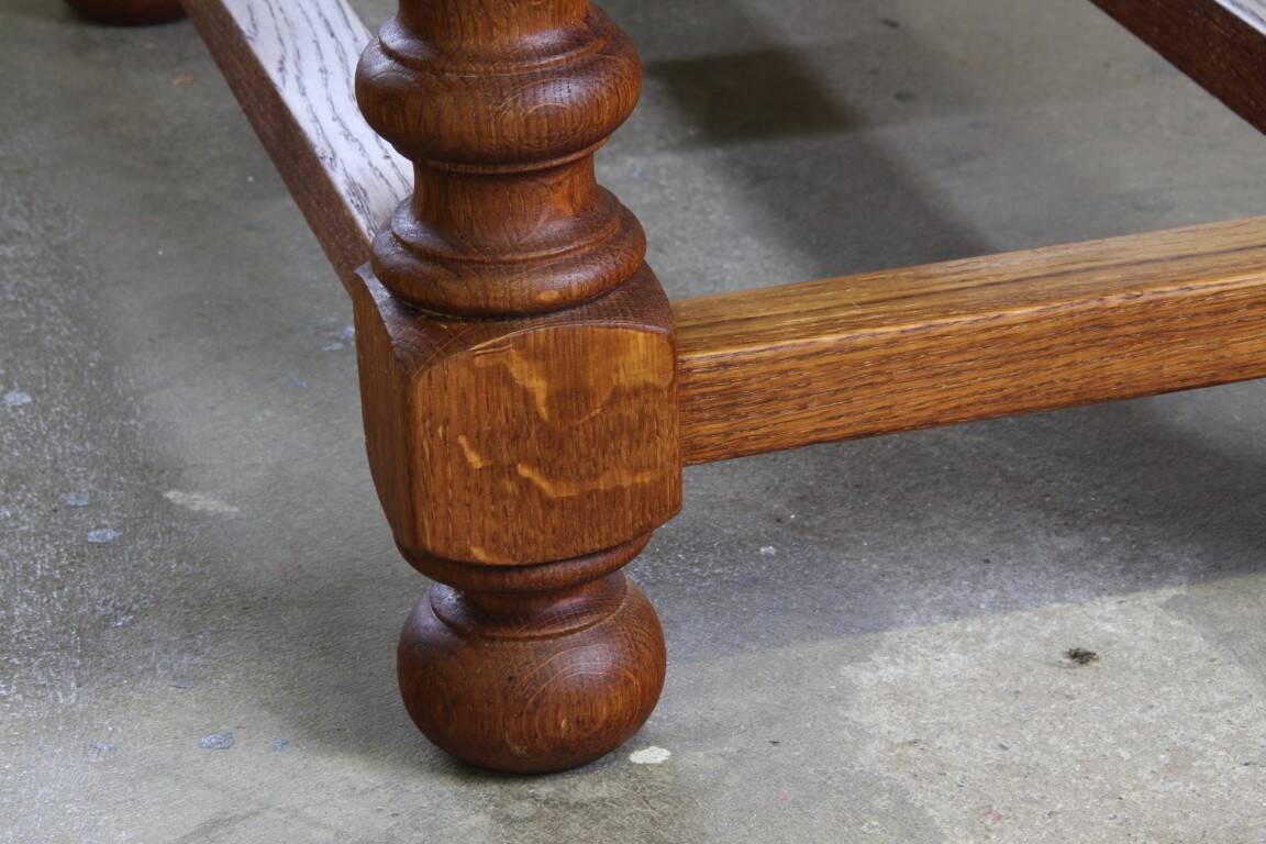 Early 20th century Danish Baroque coffee table solid oak