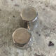 Paire de coquetiers en inox brillant