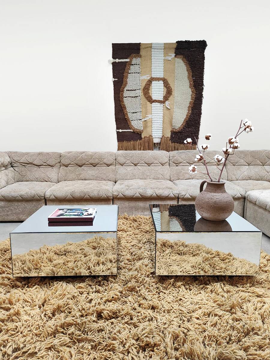 Vintage modular sectional sofa Laauser 'Ivory beige'