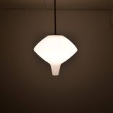 Large opaline pendant / modern brass mid-century ASEA Sweden, 1940s