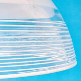 Magnificent suspended light fixture in white glass, Murano glass, Italy, 1970s.