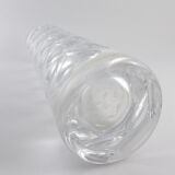 Cylindrical vase faceted crystal of the years 60/70