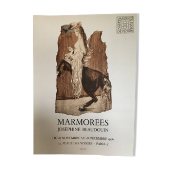 Marmorées Poster Joséphine Beaudouin Jardin de Flore 1976