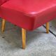 Set of mid-century sky red cocktail chairs, 1950s