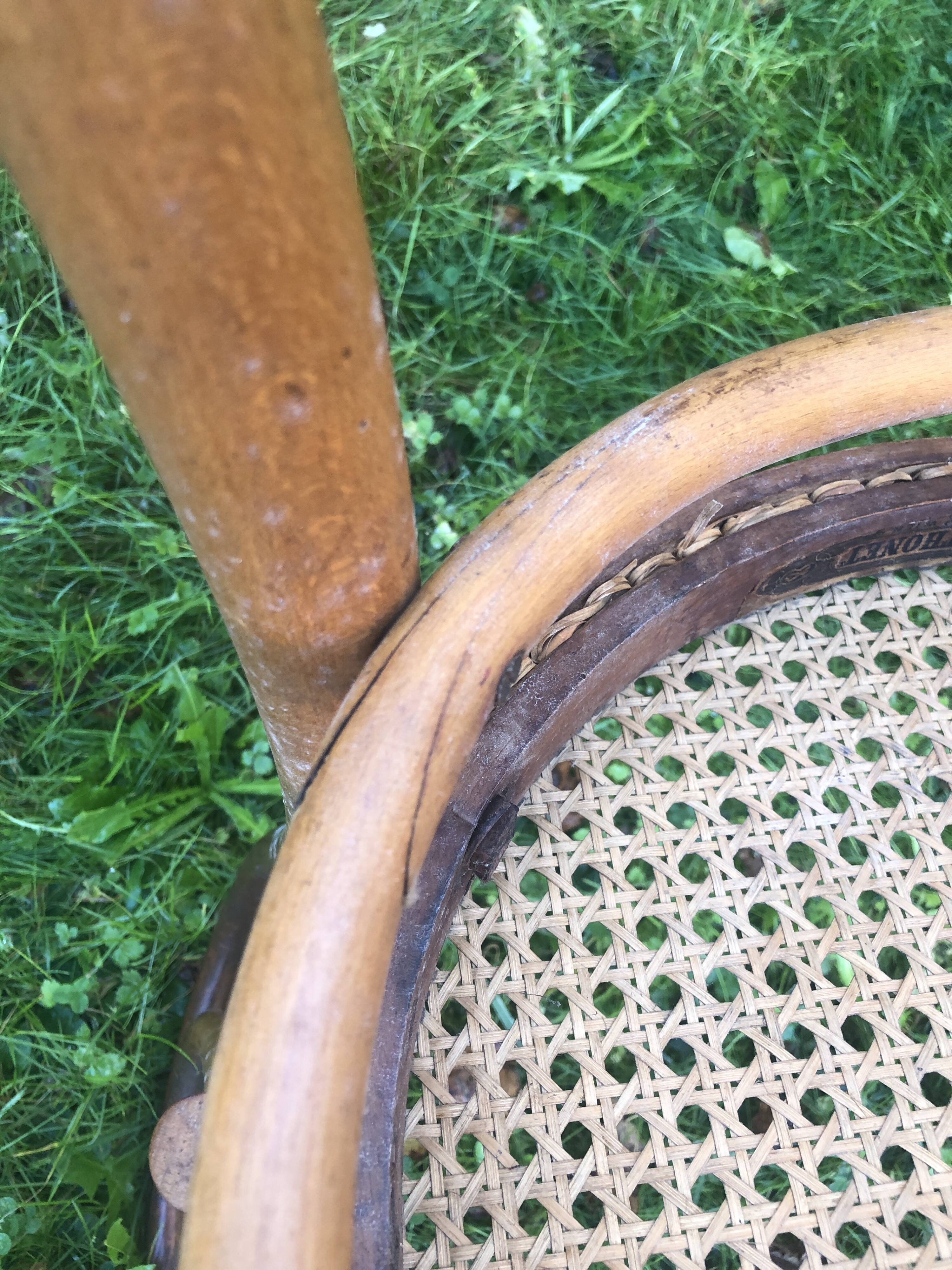 Thonet cane bistro chair