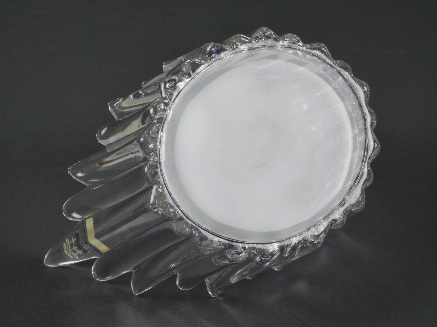 Bol en cristal Skruf des années 1970 « Couronne » par Bengt Edenfalk.