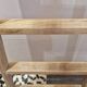 Vintage pine towel rack shelf ladder
