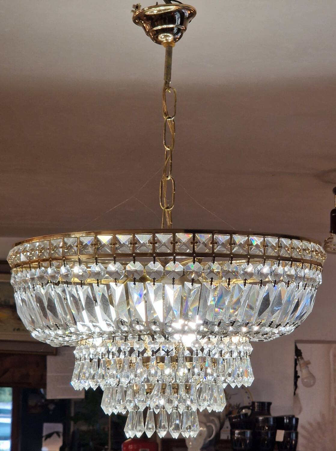 Lustre pampille vintage