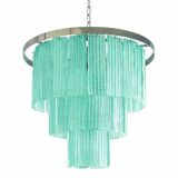 Contemporary Murano Glass Sputnik Chandelier in Sea Green Colour, Italian Style