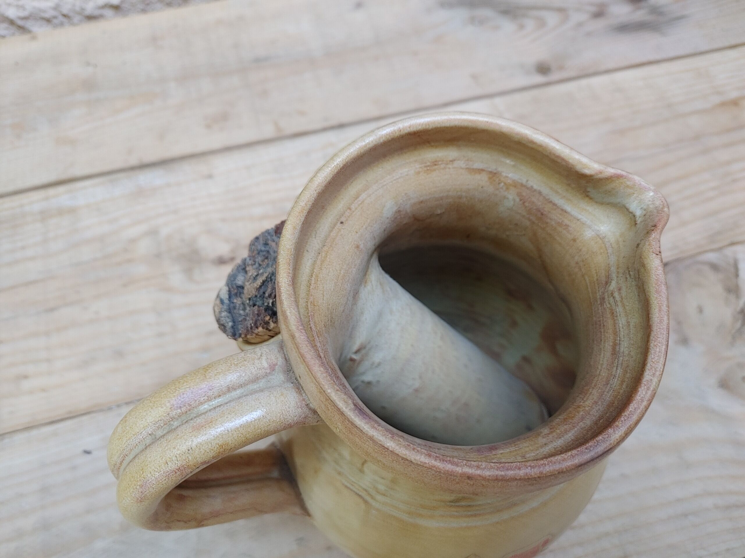 Vintage Pichet rafraichissant en grès avec réservoir à glaçons