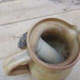 Vintage Refreshing stoneware pitcher with ice cube tank