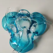 Large Vide Poche/Ashtray Murano. Made of blown art glass. Diameter 28 cm.