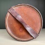 Leather collar box, circa 1900.