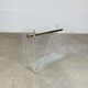 Plexiglas and brass magazine rack, David Lange, 1970s