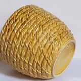 Vintage “rope” slip ceramic planter