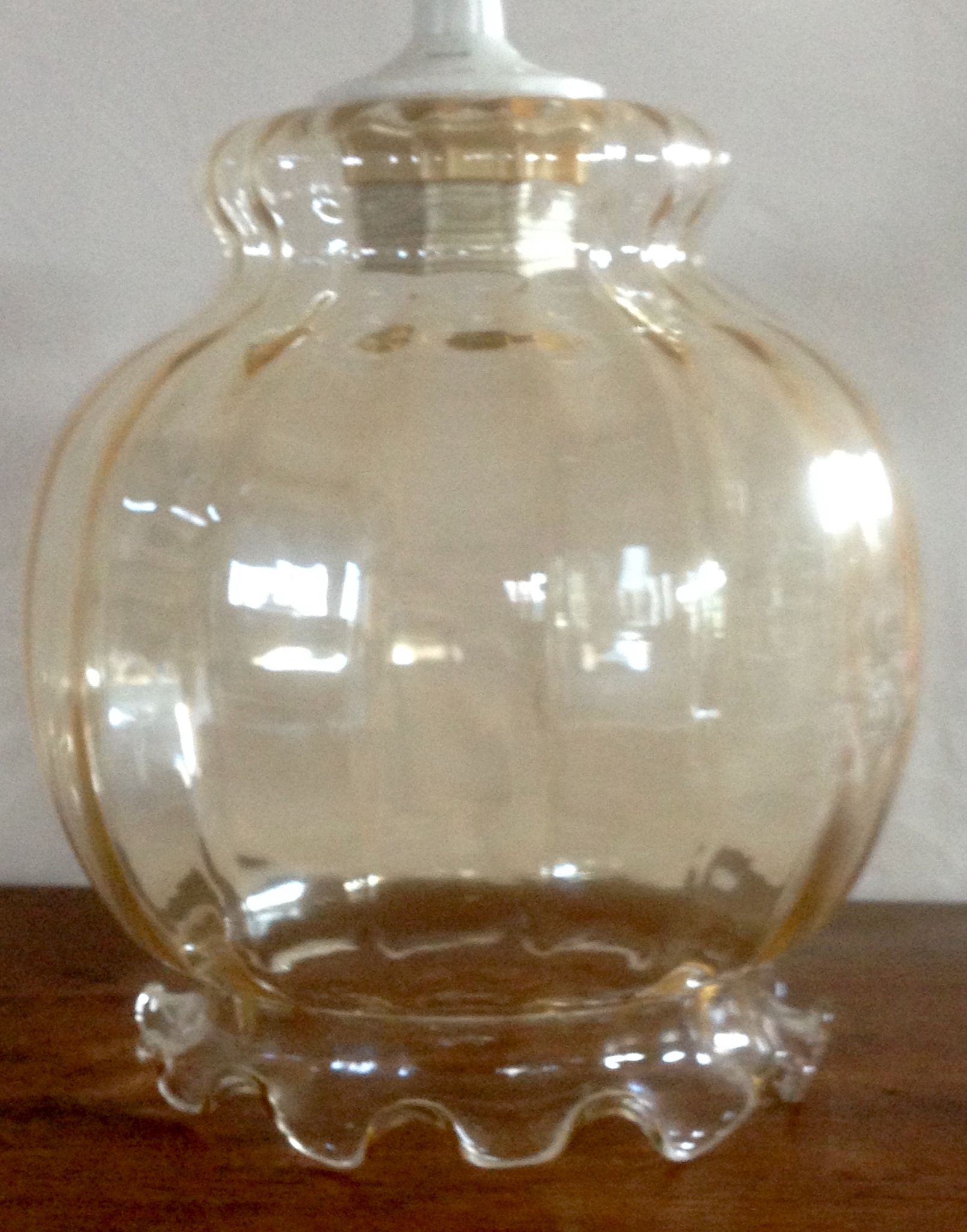 Suspension plafonnier en verre vintage